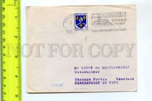 420511 FRANCE 1955 year Rouen Grand Port ADVERTISING real posted COVER