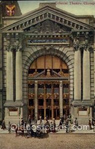 Colonial Theatre, Chicago, Ill, Illinios, USA writing on back light wear cl9o...