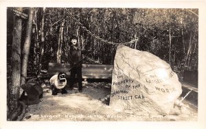 J68/ Skagway Alaska RPPC Postcard c1940s Largest Nugget in the World  9