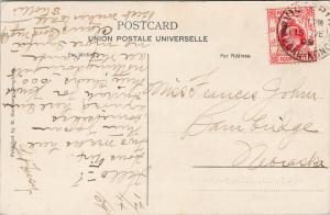 Peak Tramway Station Hong Kong China with Stamp c1909 Sternberg Postcard E52