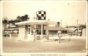 Camp Croft South Carolina SC WWII Soldiers Real Photo Vintage Postcard