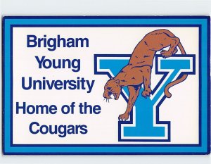 Postcard Brigham Young University, Home of the Cougars, Provo, Utah