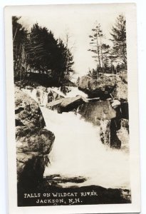 RPPC Postcard Falls Wildcat River Jackson NH