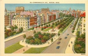 MA, Boston, Massachusetts, Commonwealth Avenue, United Art No. 43974