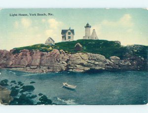 Divided-back LIGHTHOUSE York Beach by Ogunquit & Dover & Portsmouth ME AD7756