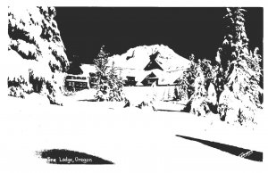 Oregon Timberline Lodge In Winter Real Photo