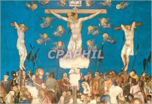 Modern Postcard Assisi Basilica of St Francois (lower church) crucifixion (lo...