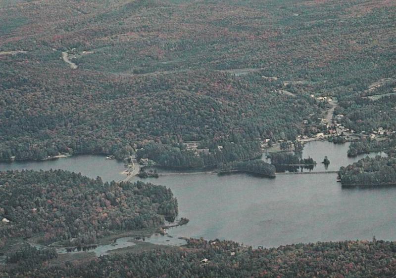 Village of Long Lake from the Air - Adirondacks, New York