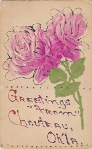 Oklahoma Greetings From Chauteau With Roses