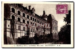 Old Postcard Blois L and C Chateau My hist Wing Francois 1er
