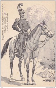 Military Man On A Horse,Reggimento Di Cavalleggieri Di Piemonte Vittorio Eman...