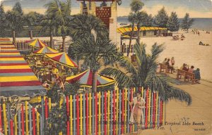Open Air Patio at Tropical Lido Beach Sarasota FL Postcard