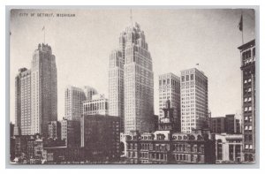 Postcard City Of Detroit MIchigan Conoco Touraide Card