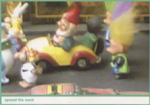 Big Ears Noddy of Toy Town in Sports Car Transport Advertising Postcard