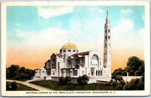 VINTAGE POSTCARD NATIONAL SHRINE OF THE IMMACULATE CONCEPTION WASHINGTON D.C.