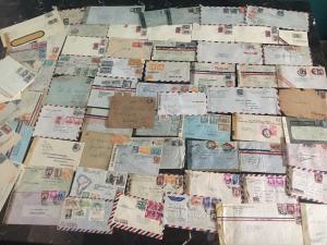 Stunning 75 Latin America Censored  First Day Covers FDCs AirMail Lot