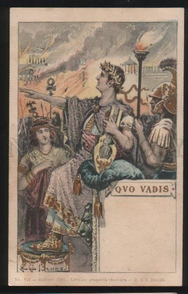 101709 QUO VADIS Neron Lyra ART NOUVEAU by BRUNO vintage RARE