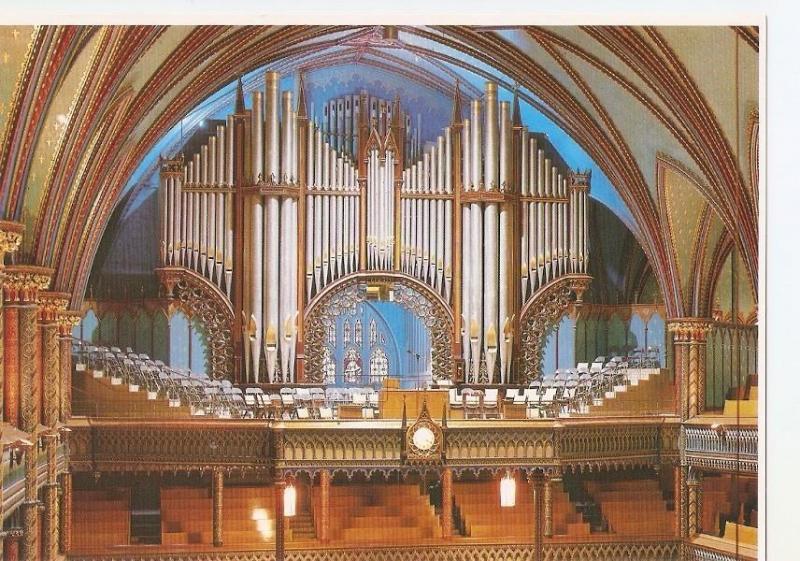 Postal (PostCard) 032408 : Montreal Quebec. Organs Notre Dame Basilica