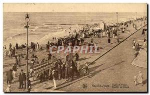 Old Postcard Knokke Heist Digue And Beach