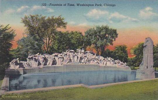 Illinois Chicago Fountain Of Time Washington Park