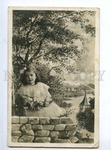 236223 RUSSIA girl collage 1906 year RPPC VITEBSK BELARUS