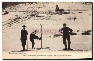 Old Postcard of Sports & # 39hiver Ski Sports in Jura Top ski mountain