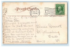 1910 Log In Trains, Santa Cruz, California CA Posted Antique Postcard 