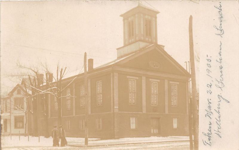 E93/ Wellsburg West Virginia RPPC Postcard c1910  Christian Church Building 3