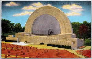 Music Pavilion In Grand View Park Sioux City Iowa IA Band Shell Postcard