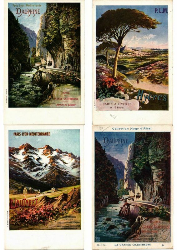 PUBLICITÉ ADVERTISING TRAINS, CHEMIN DE FER POSTER STYLE 28 CPA (L2734)