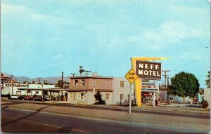 Vtg Las Cruces New Mexico NM Neff Motel 1960s Chrome Roadside View Postcard
