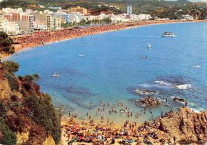BR85513 lloret de mar costa brava vista general de la playa spain