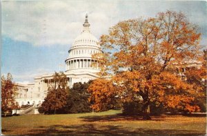 United States Capitol Postcard PM Lemoyne PA Cancel WOB Note VTG Vintage Fall 3c 