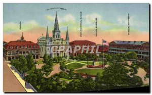 Old Postcard Jackson Square New Orleans