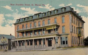 Postcard New Franklin Hotel St Marys PA #2