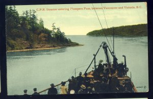 Victoria, British Columbia/BC Canada Postcard, CPR Steamer, Plumpers Pass