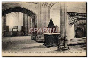 Postcard Old Church Of Brou Bourg l & # 39Oratonre From Princess Margaret D &...