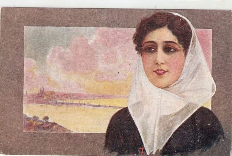 LChantecler. Lady from Baleares (Mallorquina) Nice vintage Spanish postcard