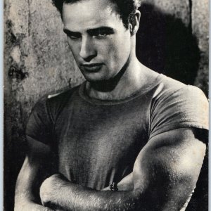 c1950s Marlon Brando Stanley Kowalski Actor Portrait Trilby Poster Lg PC Vtg 8O