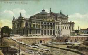 brazil, SÃO PAULO, Theatro Municipal, Theatre (1910s) Postcard