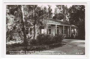 Coffee Shop Admin Nature's Giant Fish Bowl Homosassa Springs Florida RP postcard