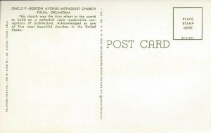 Boston Avenue Methodist Church, Tulsa, Oklahoma Vintage Postcard 