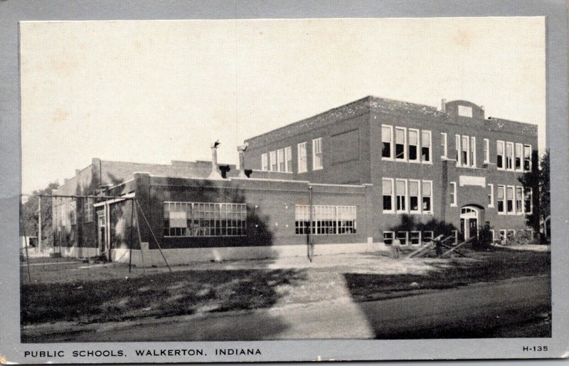 Postcard Public Schools in Walkerton, Indiana~138170