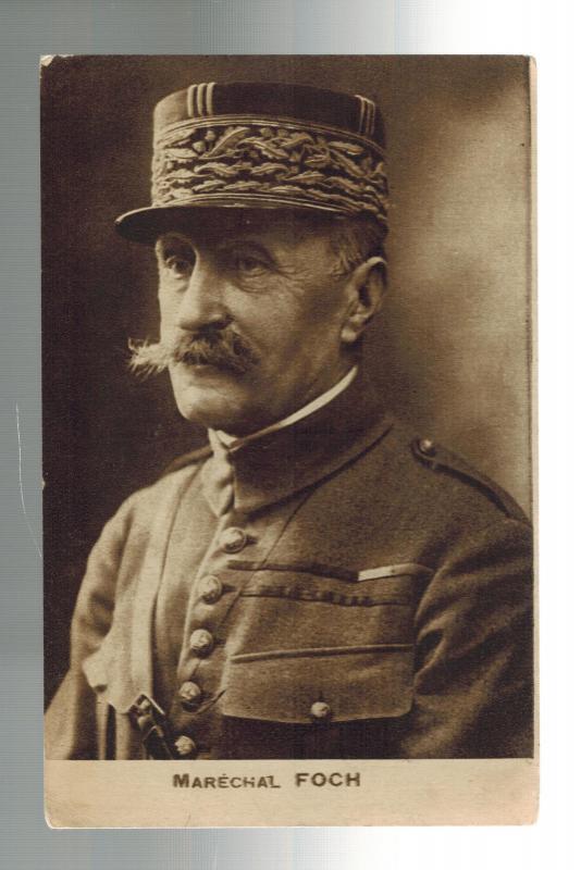 Mint WW 1 France Army General Marechal Foch Real Picture RPPC Postcard