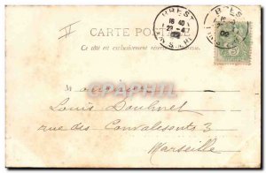 Old Postcard Boat War Torpedo ocean with back and pavilion flagship