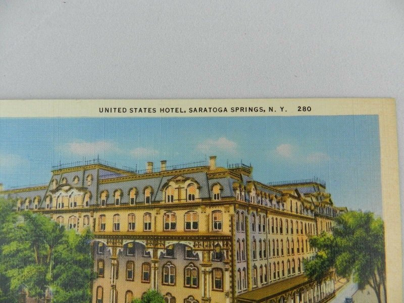 VINTAGE POSTCARD UNITED STATES HOTEL SARATOGA SPRINGS NEW YORK #280