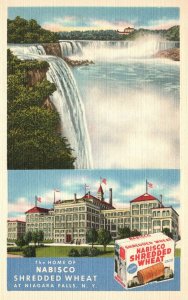 Vintage Postcard 1920's Home of Nabisco Shredded Wheat at Niagara Falls New York