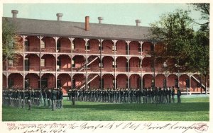 Vintage Postcard Inspection Day Building Fort Monroe Virginia Detroit Publishing