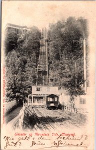 Canada Elevator Up Mountain Side Montreal Vintage Postcard 09.66