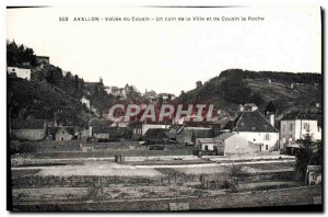 Old Postcard Avallon Vallee Du Cousin A Corner Of The City And The Rock Cousin